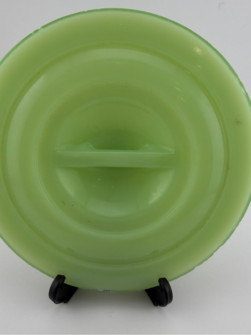 Vintage Jeannette Jadeite LID ONLY For Drippings Jar 4 3/4” Round Green